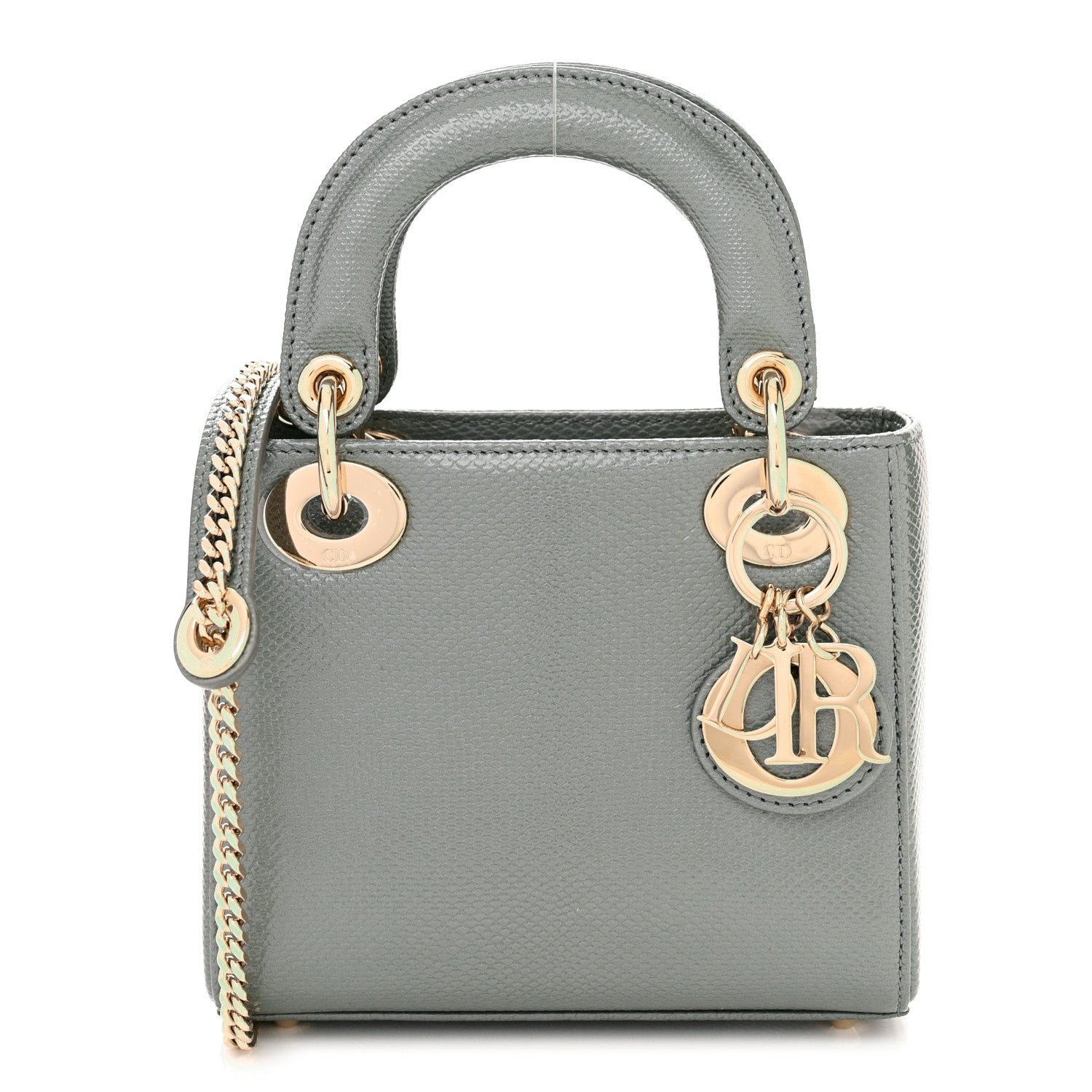 Christian Dior Lizard Mini Lady Dior Light Grey 1 of 11