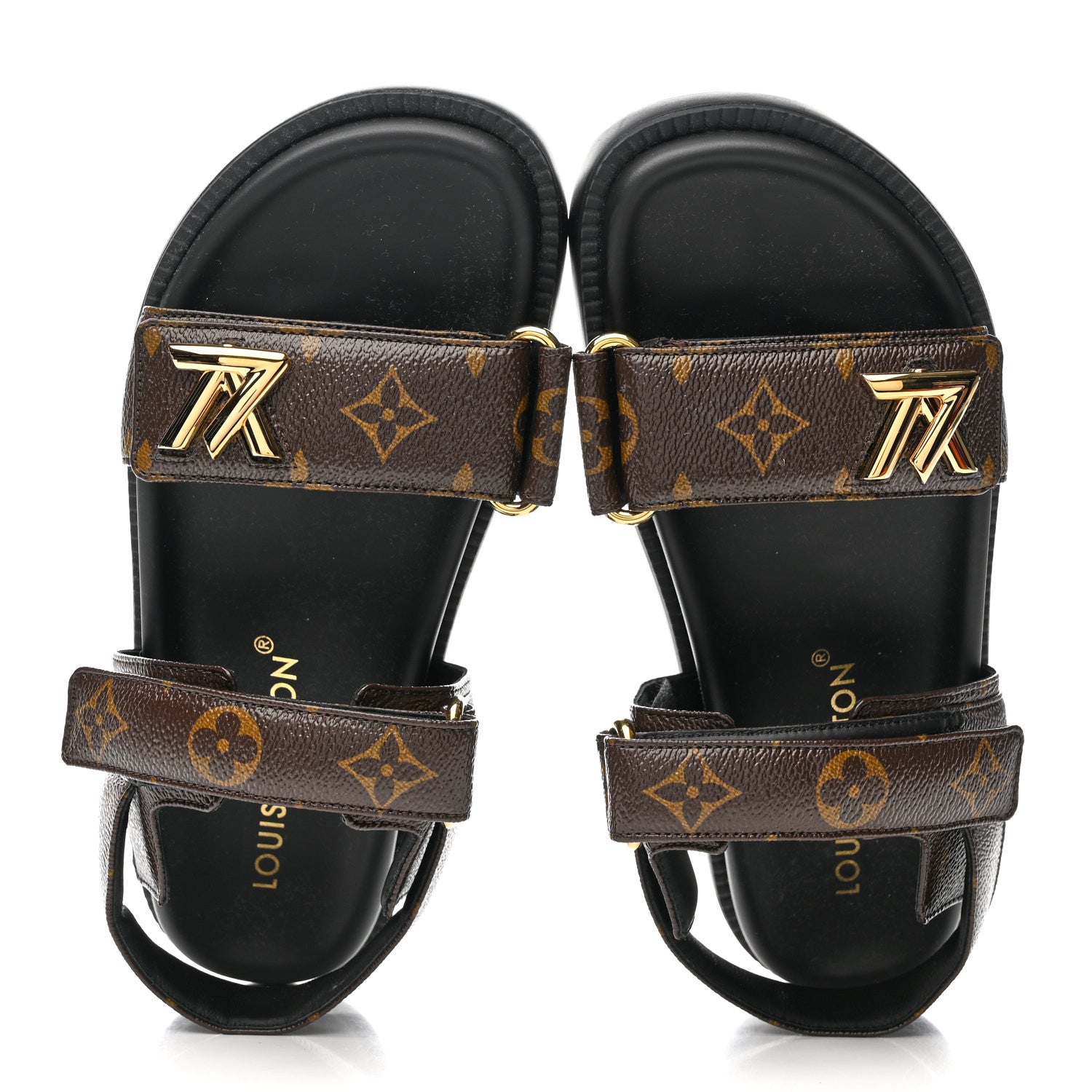 Louis Vuitton Monogram LV Sunset Comfort Flat Sandals 36 Cacao