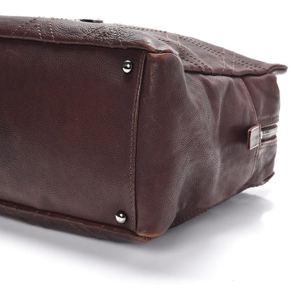 Chanel Calfskin Large Diamond Stitch Tote Brown 9 of 9