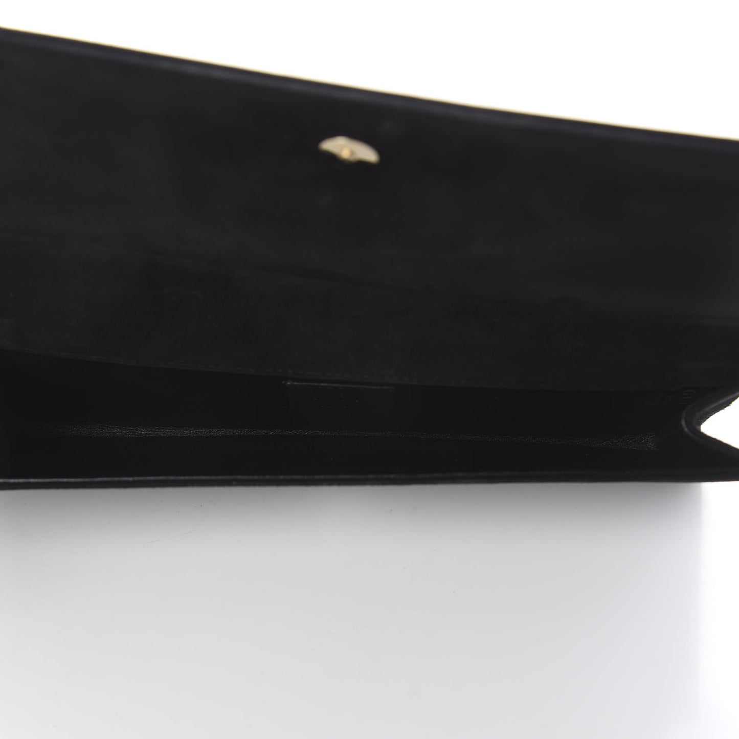 Suede Crystal Clutch Black