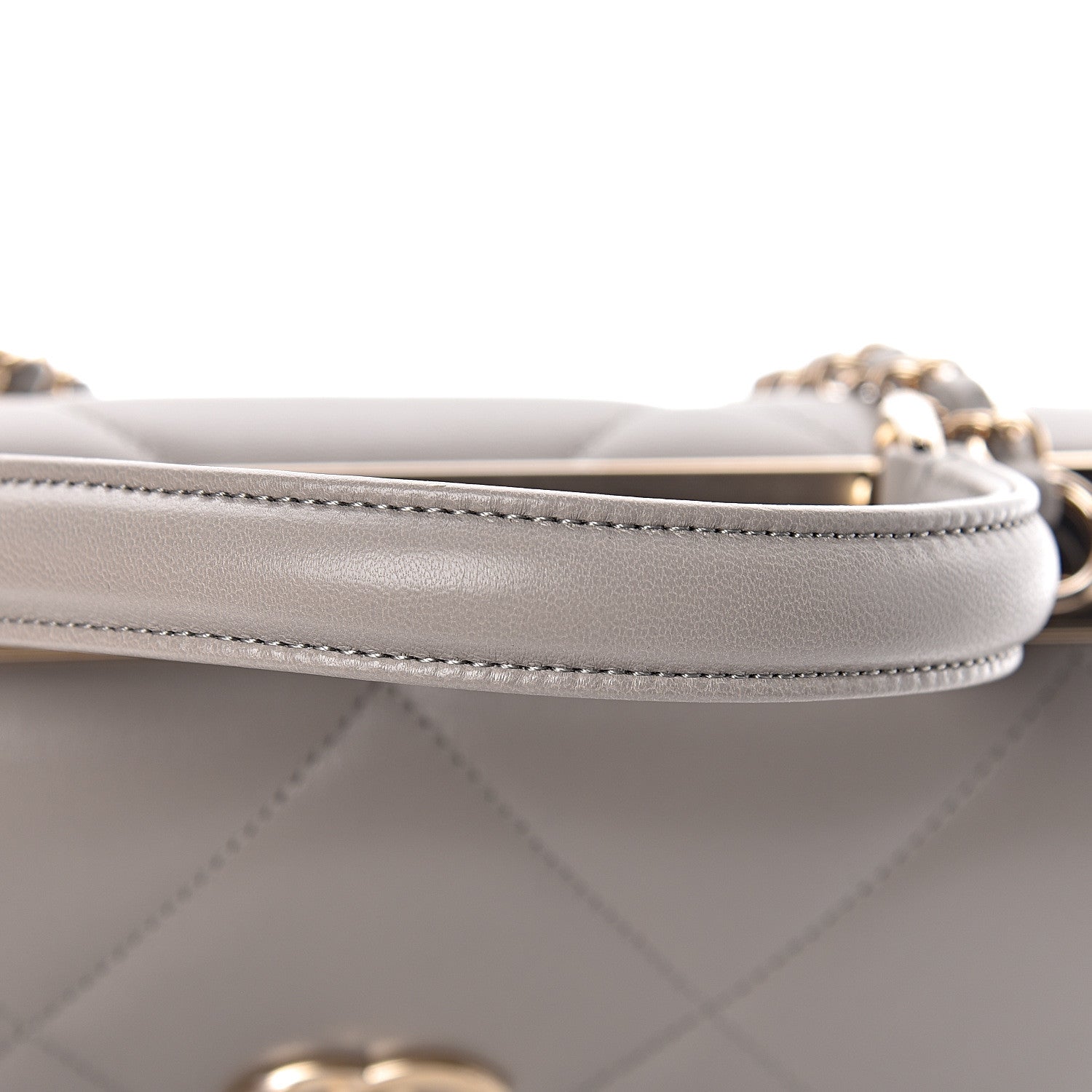 Chanel Lambskin Quilted Small Trendy CC Top Handle Flap Grey 12 of 14