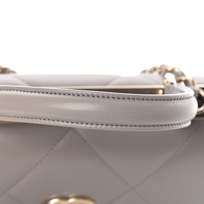 Chanel Lambskin Quilted Small Trendy CC Top Handle Flap Grey 12 of 14