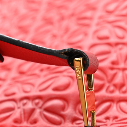 Loewe Calfskin Embossed Repeat T Pouch Red 8 of 9