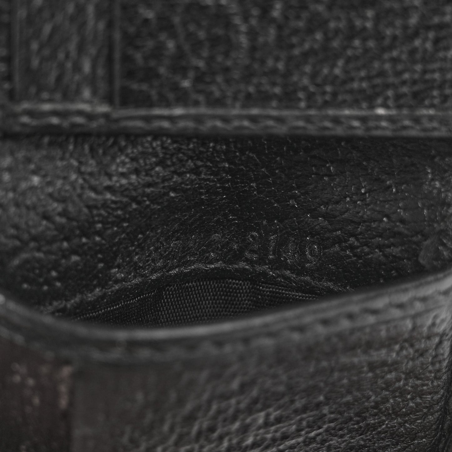 Calfskin Boar Effect GG Marmont Bi-Fold Wallet Black