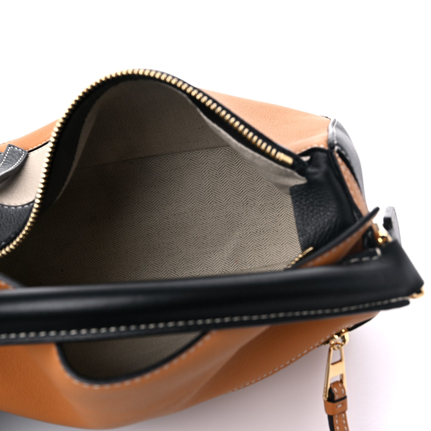 Calfskin Small Puzzle Bag Amber Light Oat