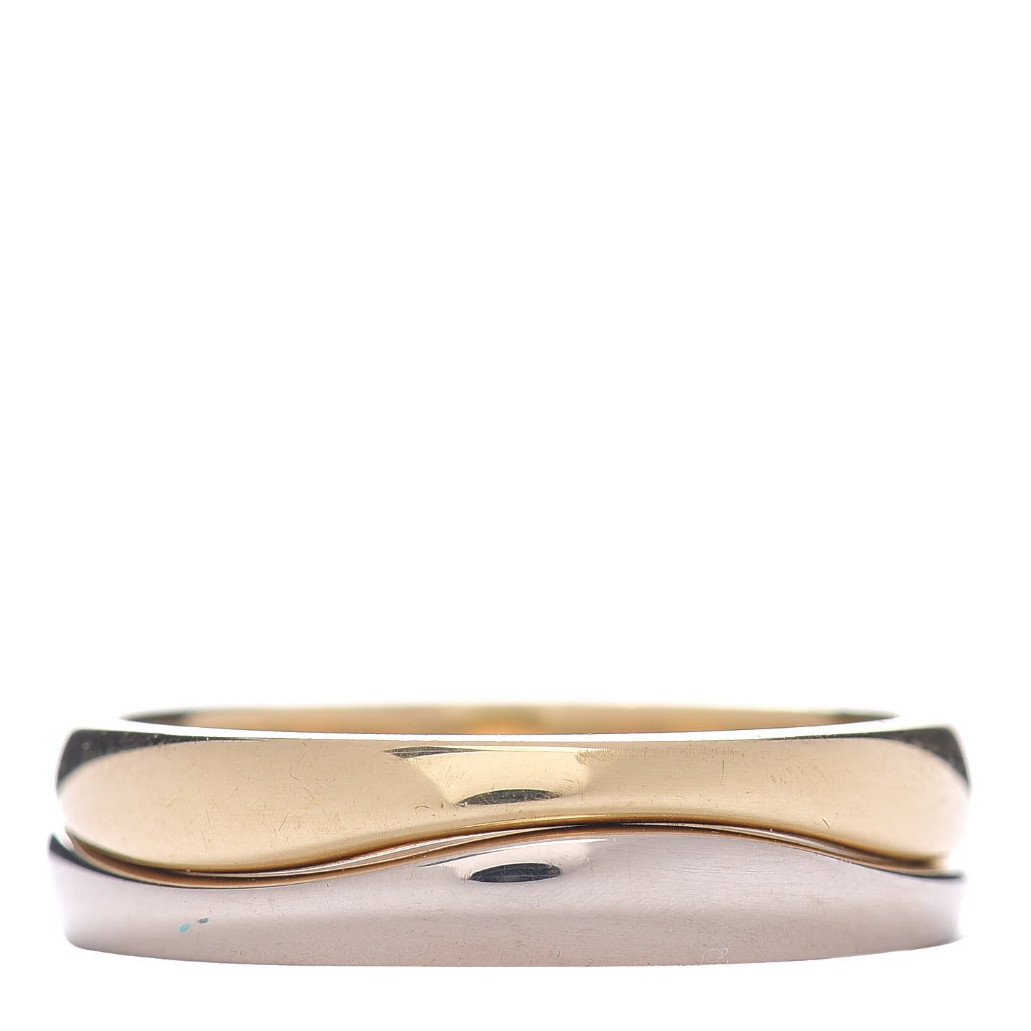 Cartier 18K Yellow White Gold Love Me Band Ring Set of 2 55 7.25 3 of 5