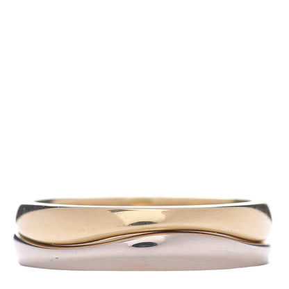 Cartier 18K Yellow White Gold Love Me Band Ring Set of 2 55 7.25 3 of 5