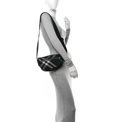 Burberry Nylon Shield Check Crossbody Bag Ivy 2 of 11