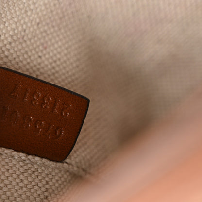 Gucci Canvas Calfskin Crystal GG Monogram Mini Horsebit 1955 Shoulder Bag Camel Ebony 7 of 13