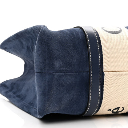 Chloe Suede Calfskin Medium Woody Ribbon Tote Navy 8 of 9