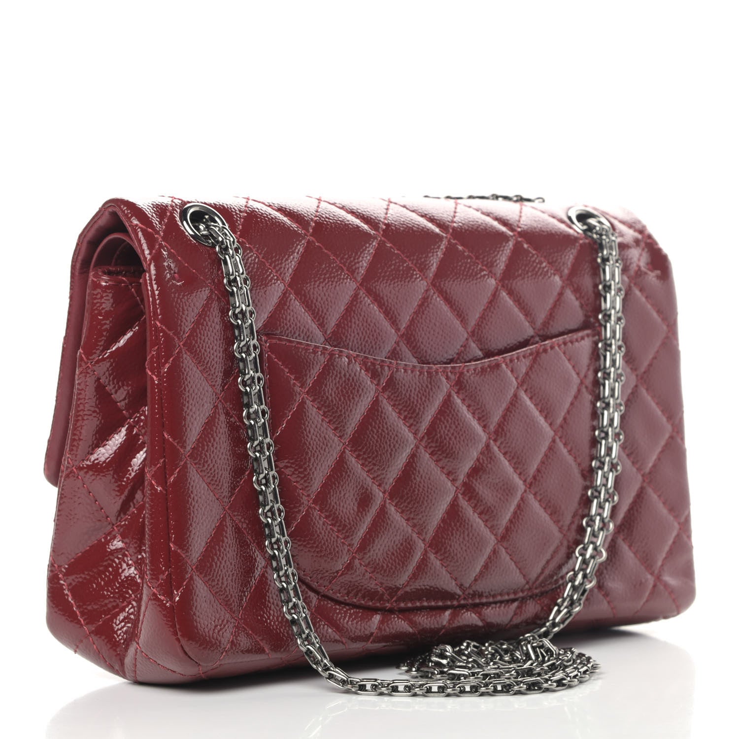 Chanel Patent Caviar Quilted 2.55 Reissue 226 Flap Red 2 of 9