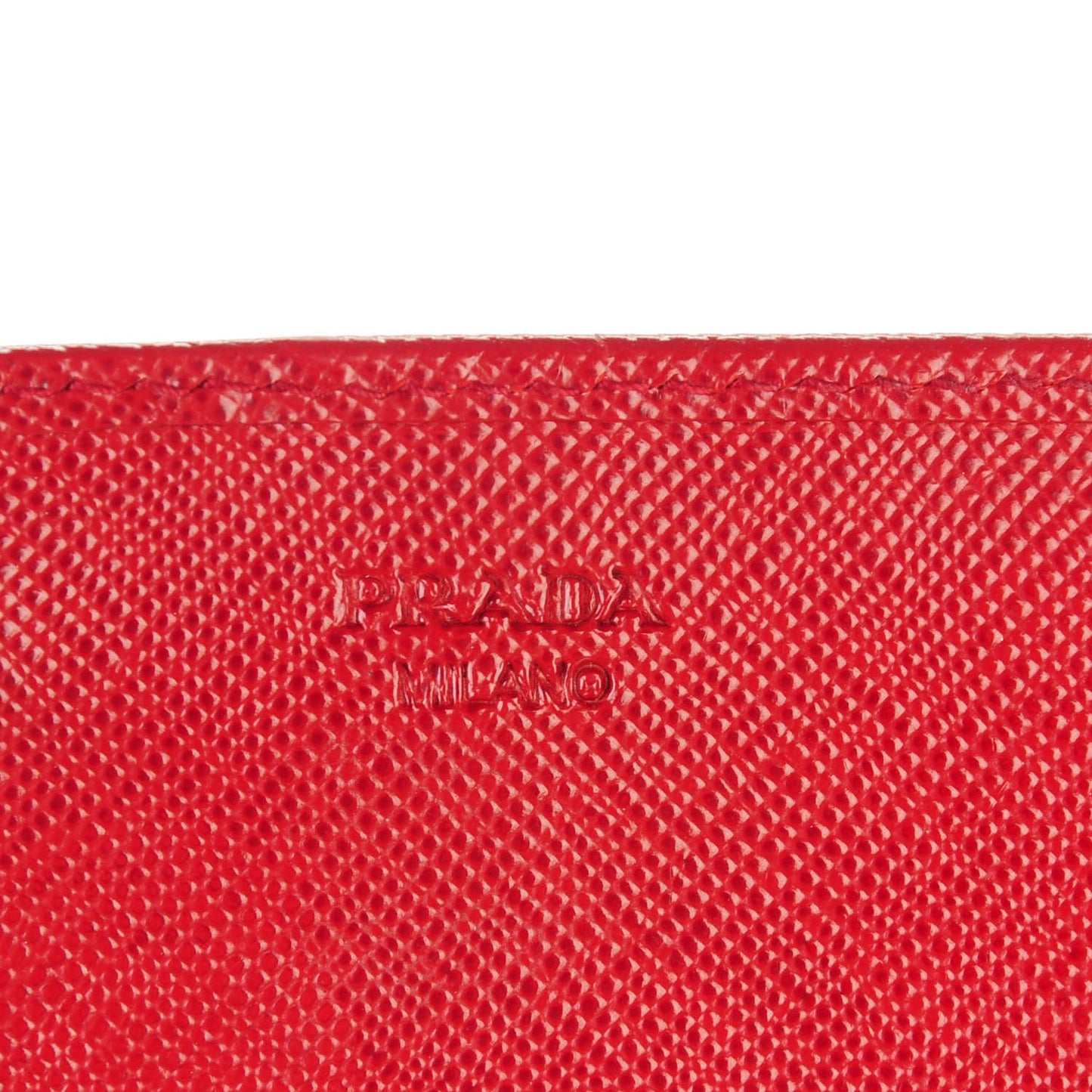 Saffiano Metal Continental Flap Wallet Rubino