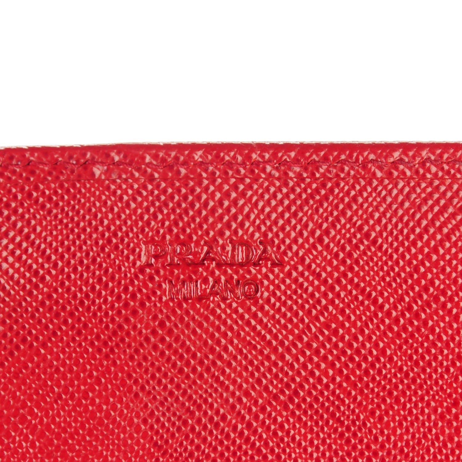 Prada Saffiano Metal Continental Flap Wallet Rubino 6 of 8