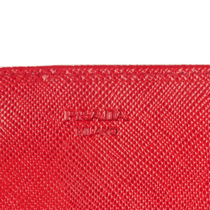 Prada Saffiano Metal Continental Flap Wallet Rubino 6 of 8