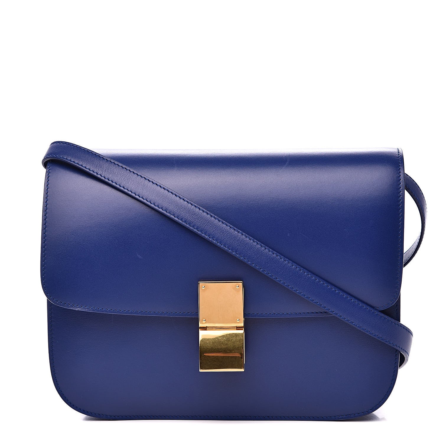 Celine Box Calfskin Medium Classic Box Flap Bag Indigo 1 of 11