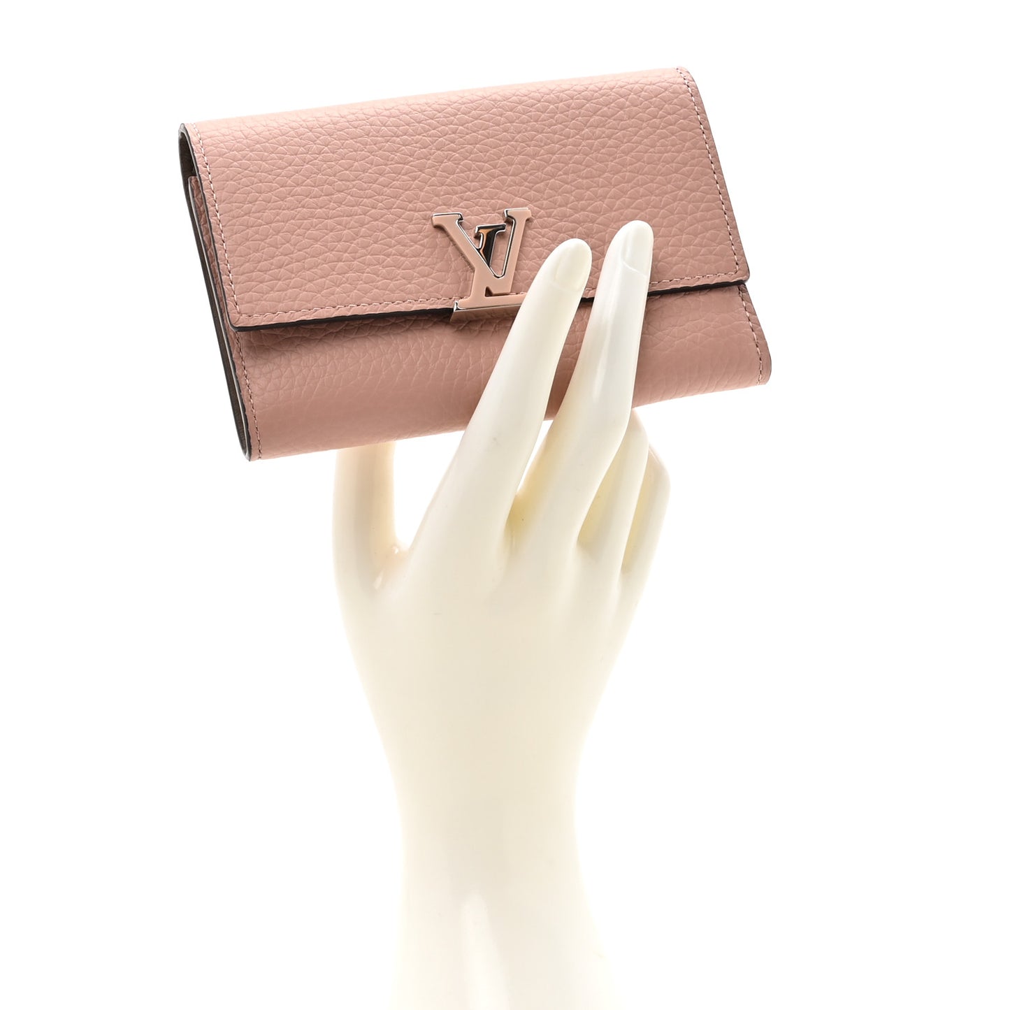 Taurillon Capucines Compact Wallet Magnolia