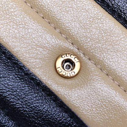 Gucci Azalea Calfskin Matelasse Diagonal Patchwork Torchon GG Marmont Continental Wallet Black Beige Romantic Cerise 6 of 7
