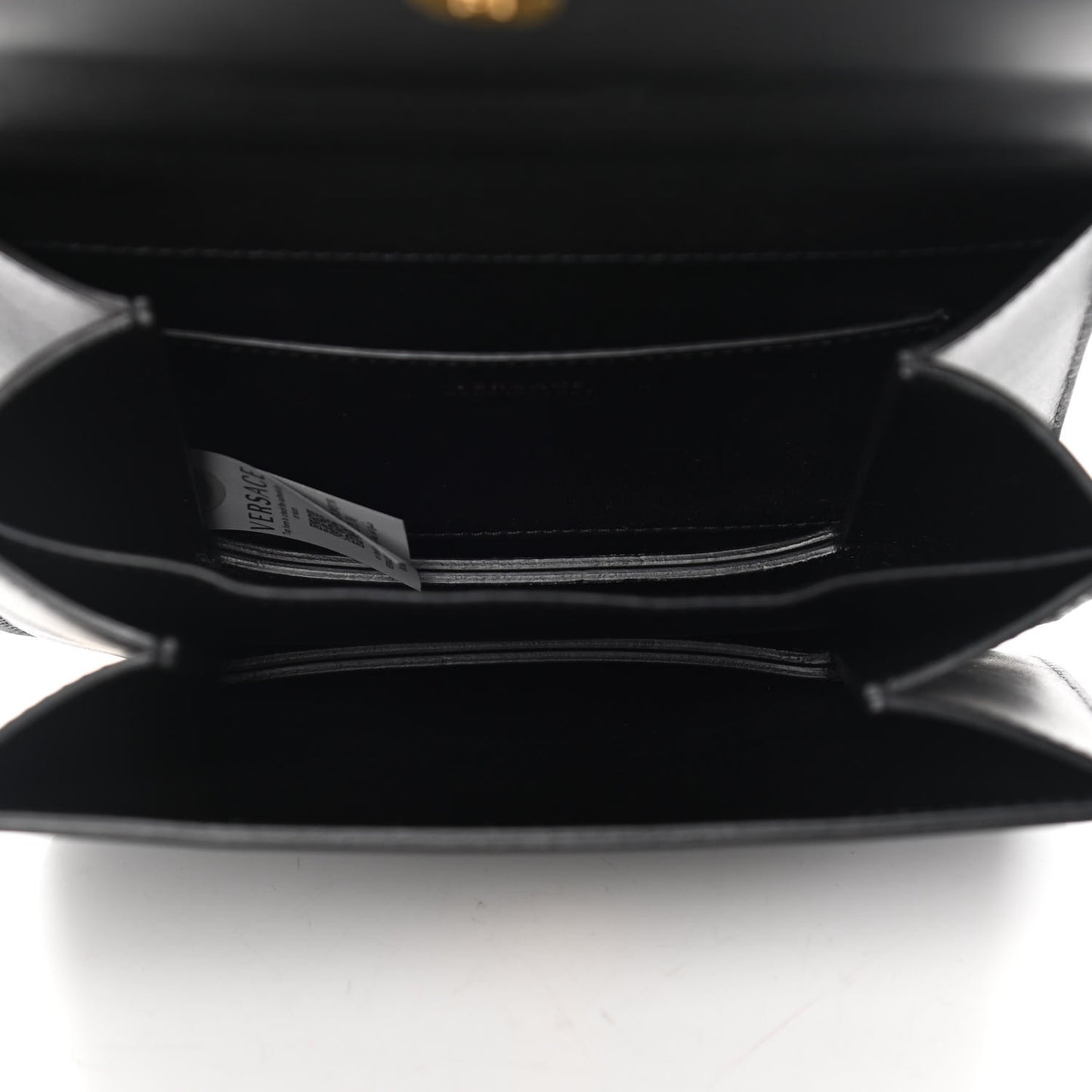 Vitello Barocco Virtus Small Top Handle Shoulder Bag Black