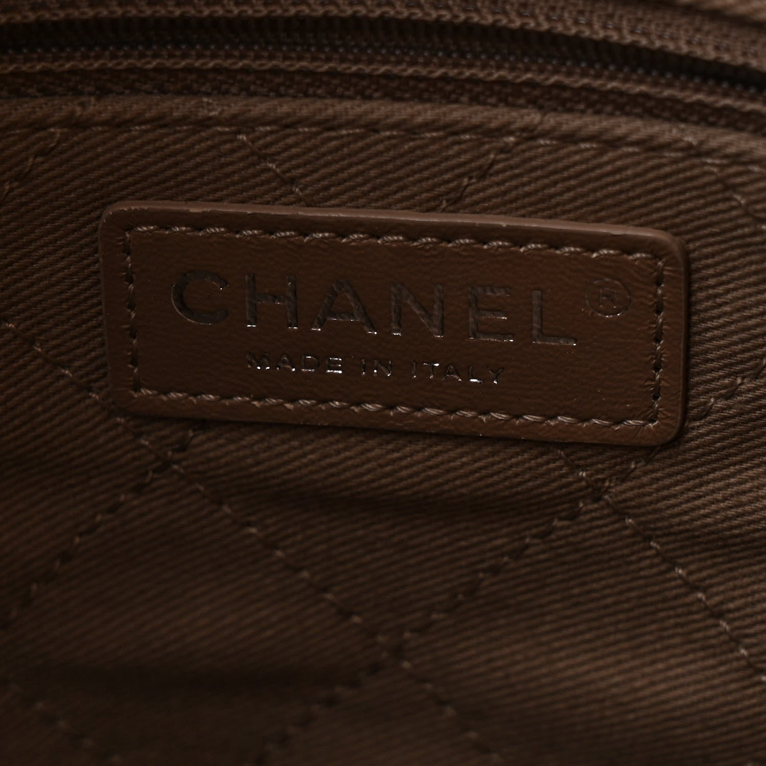 Chanel Grained Vegetal Calfskin Covered CC Shopper Tote Brown 7 of 11