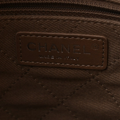 Chanel Grained Vegetal Calfskin Covered CC Shopper Tote Brown 7 of 11