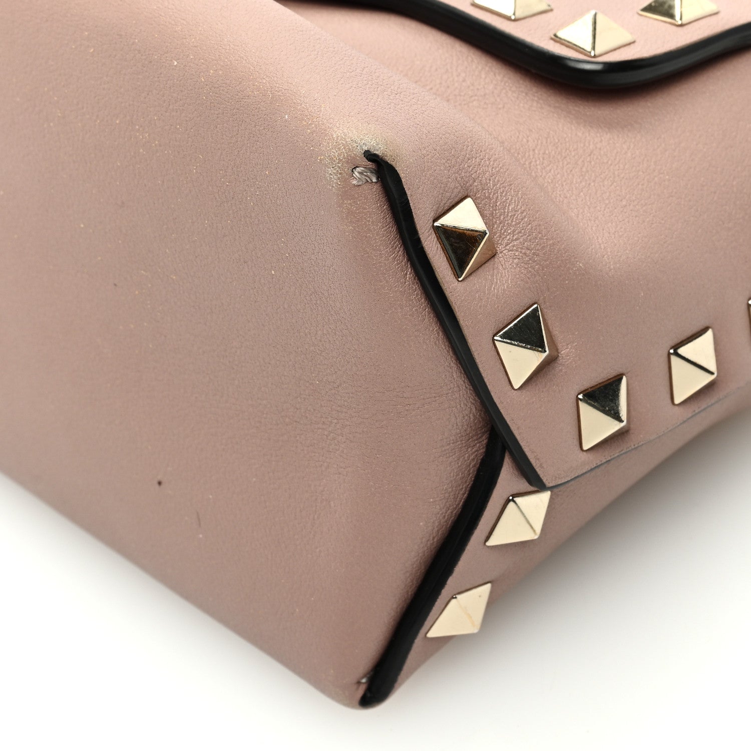Valentino Garavani Calfskin Mini Rockstud Crossbody Bag Poudre 9 of 10