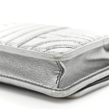 Prada Metallic Nappa Impunture Embellished Diagramme Mini Bag Cromo 11 of 14