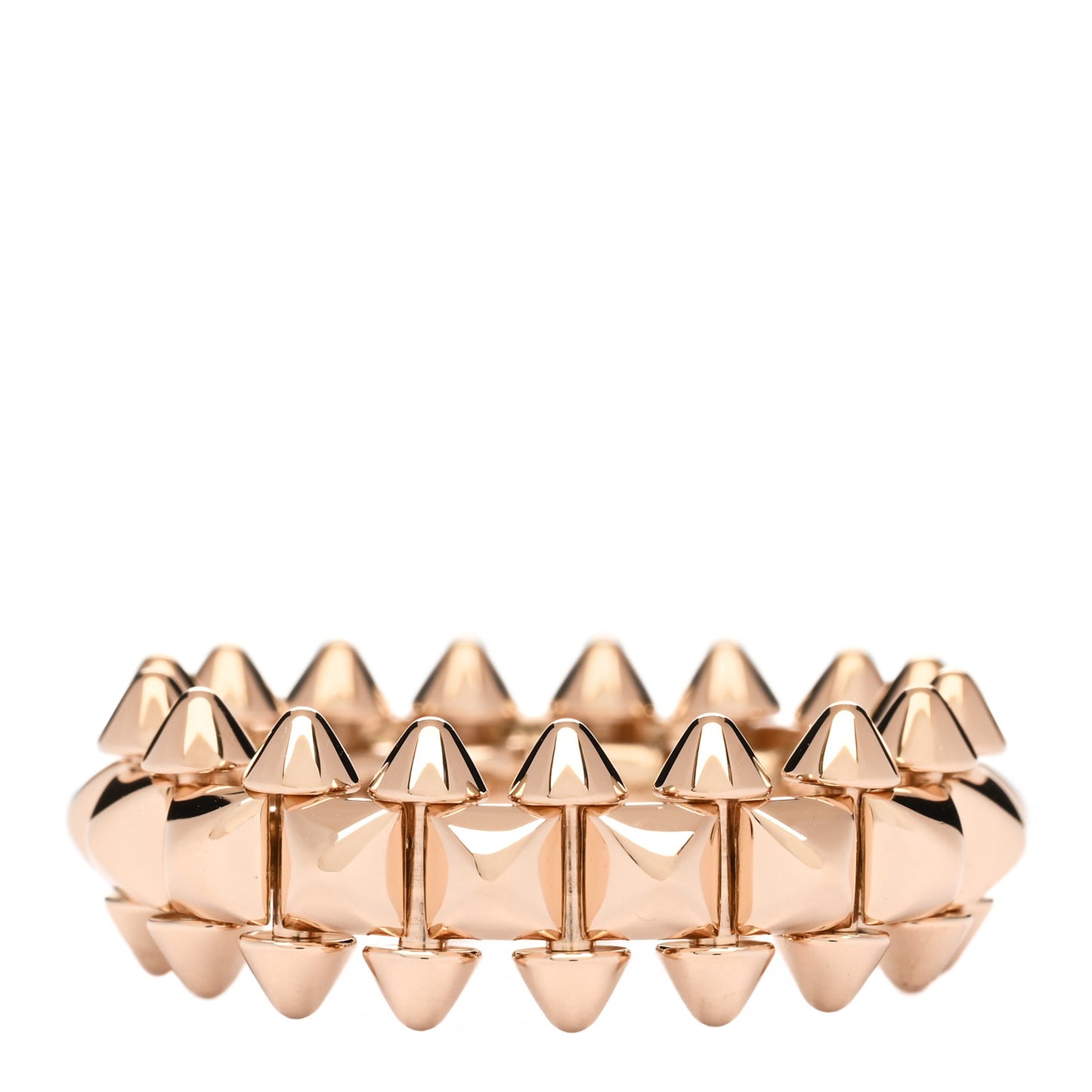 18K Pink Gold MM Clash De Cartier Ring 53 6.5