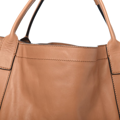 Valentino Garavani Nappa Double Pocket Bow Tote Camel 11 of 13
