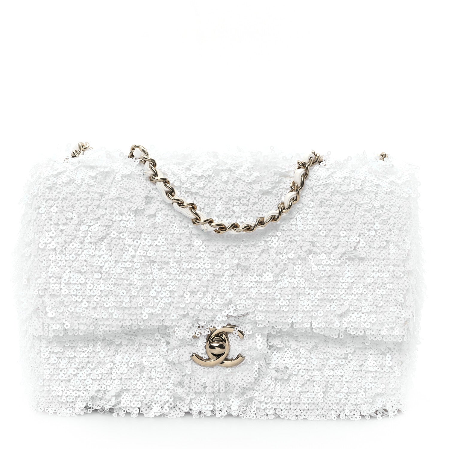 Chanel Sequin Mini Rectangular Flap White 1 of 11
