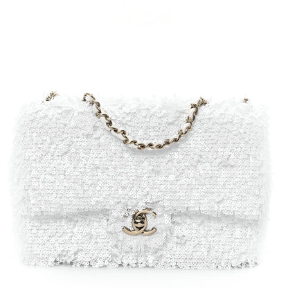 Chanel Sequin Mini Rectangular Flap White 1 of 11