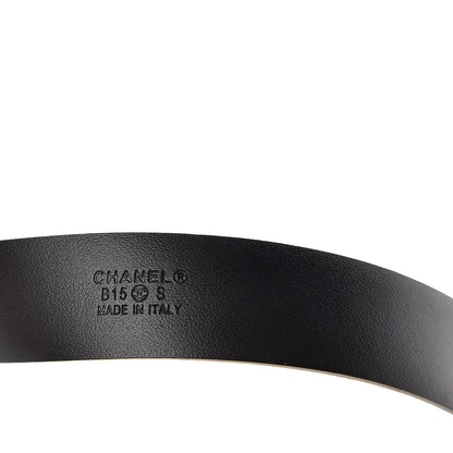Chanel Metallic Lambskin Crystal Baguette Logo Belt 85 34 Gold 5 of 5