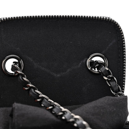 Chanel Velvet Quilted Mini Vanity Case With Chain Black 11 of 11