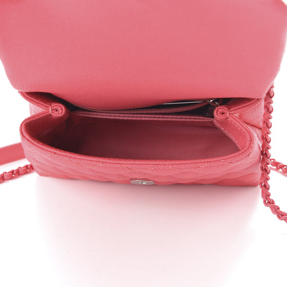 Chanel Caviar Quilted Incognito Extra Mini Coco Handle Flap Pink 5 of 10