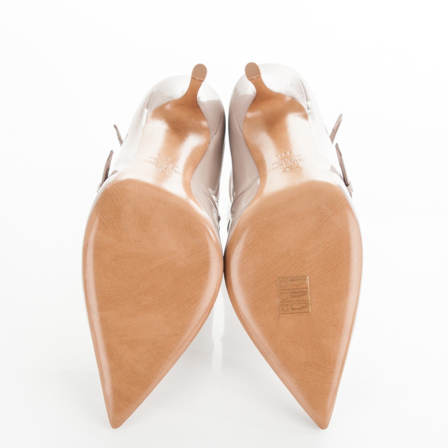 Valentino Garavani Patent Love Latch 100mm Pumps 39.5 Poudre 5 of 7