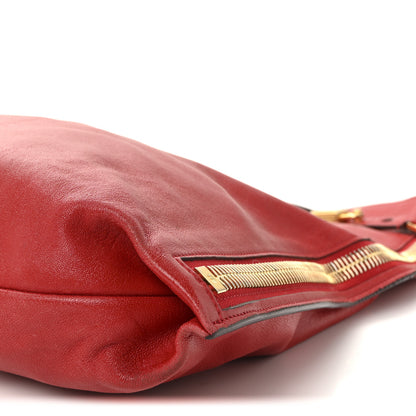 Tom Ford Ramskin Large Alix Padlock Zip Shoulder Bag Flame Red 9 of 10