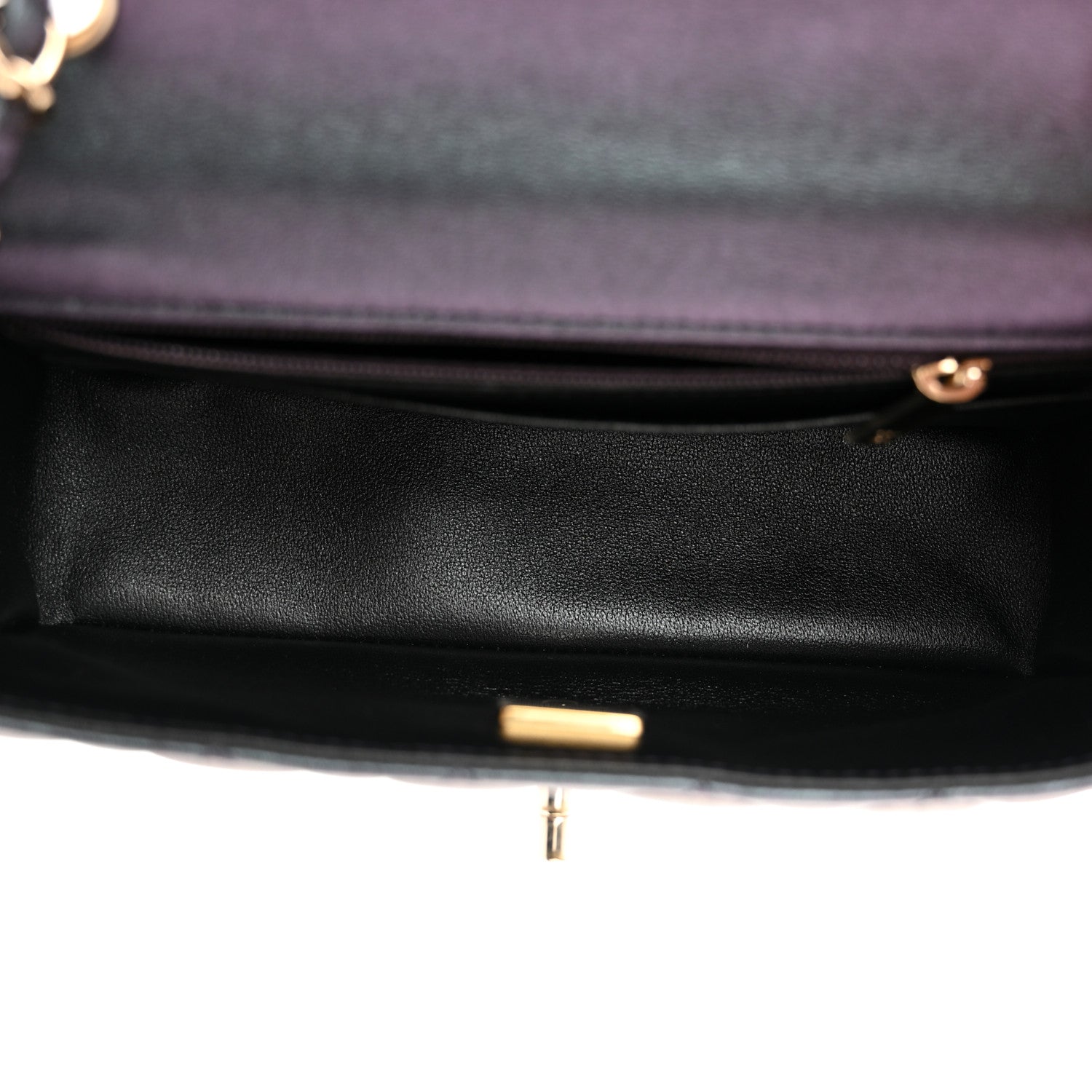 Chanel Iridescent Lambskin Quilted Mini Rectangular Flap Black 5 of 10