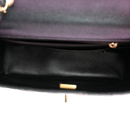 Chanel Iridescent Lambskin Quilted Mini Rectangular Flap Black 5 of 10