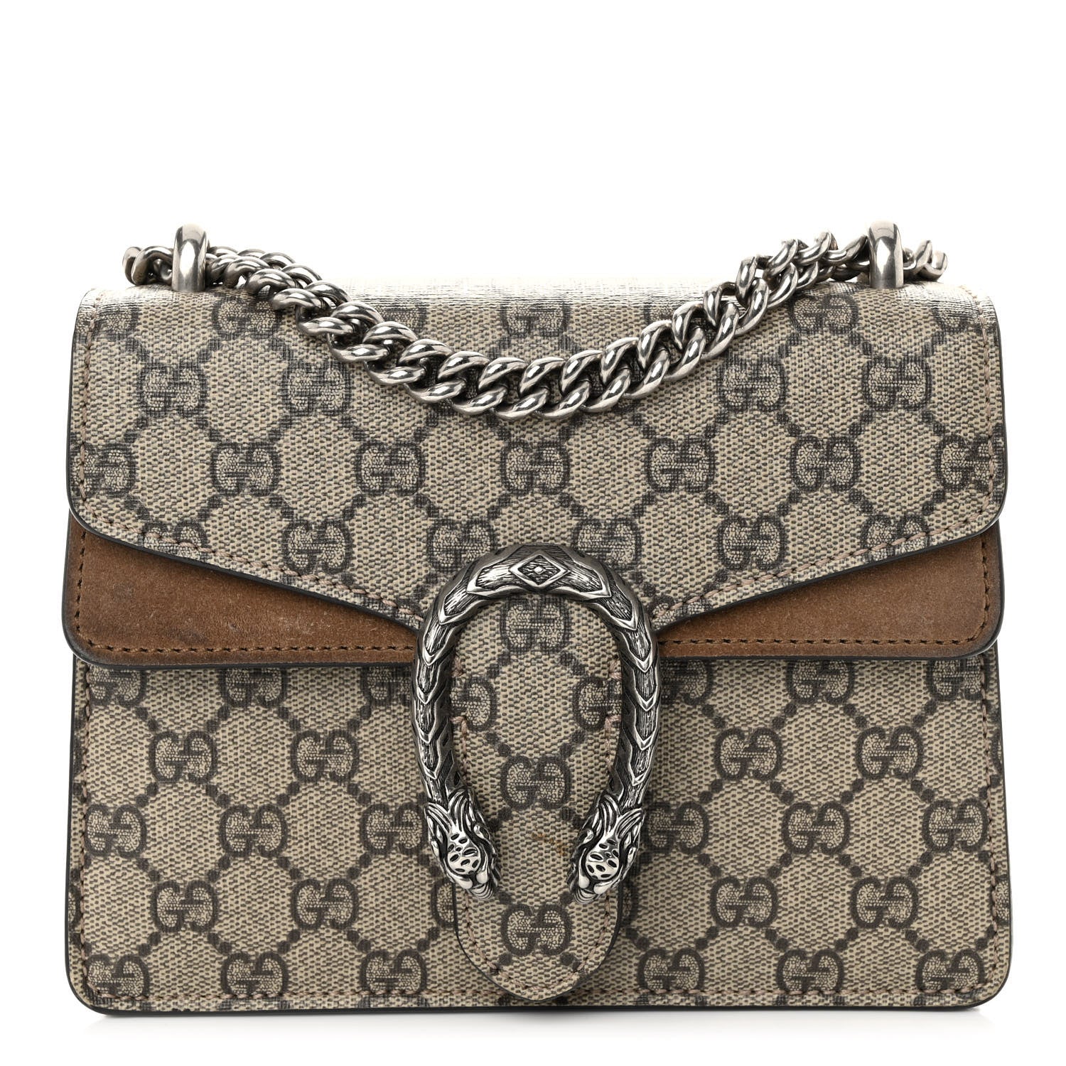 Gucci GG Supreme Monogram Mini Dionysus Shoulder Bag Taupe 1 of 12