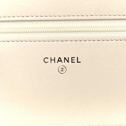 Chanel Caviar Quilted Boy Wallet On Chain WOC White 6 of 15