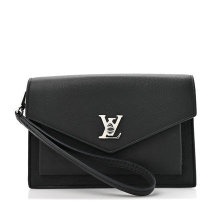 Louis Vuitton Soft Calfskin My Lockme Chain Pochette Black 1 of 9
