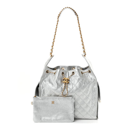 Chanel Metallic Caviar Quilted Medium Chanel 25 Handbag Silver 3 of 11