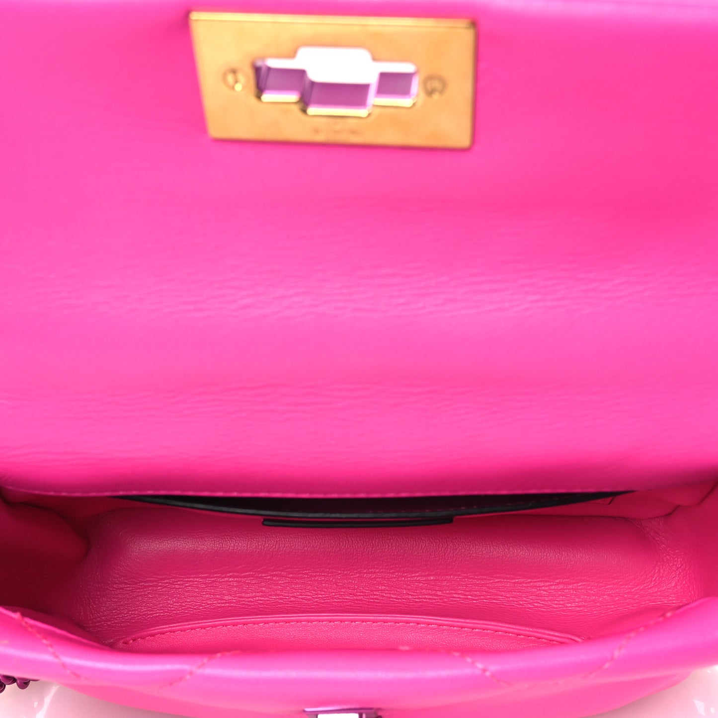 Nappa Lacquer Monochrome Small Roman Stud Shoulder Bag Pink PP
