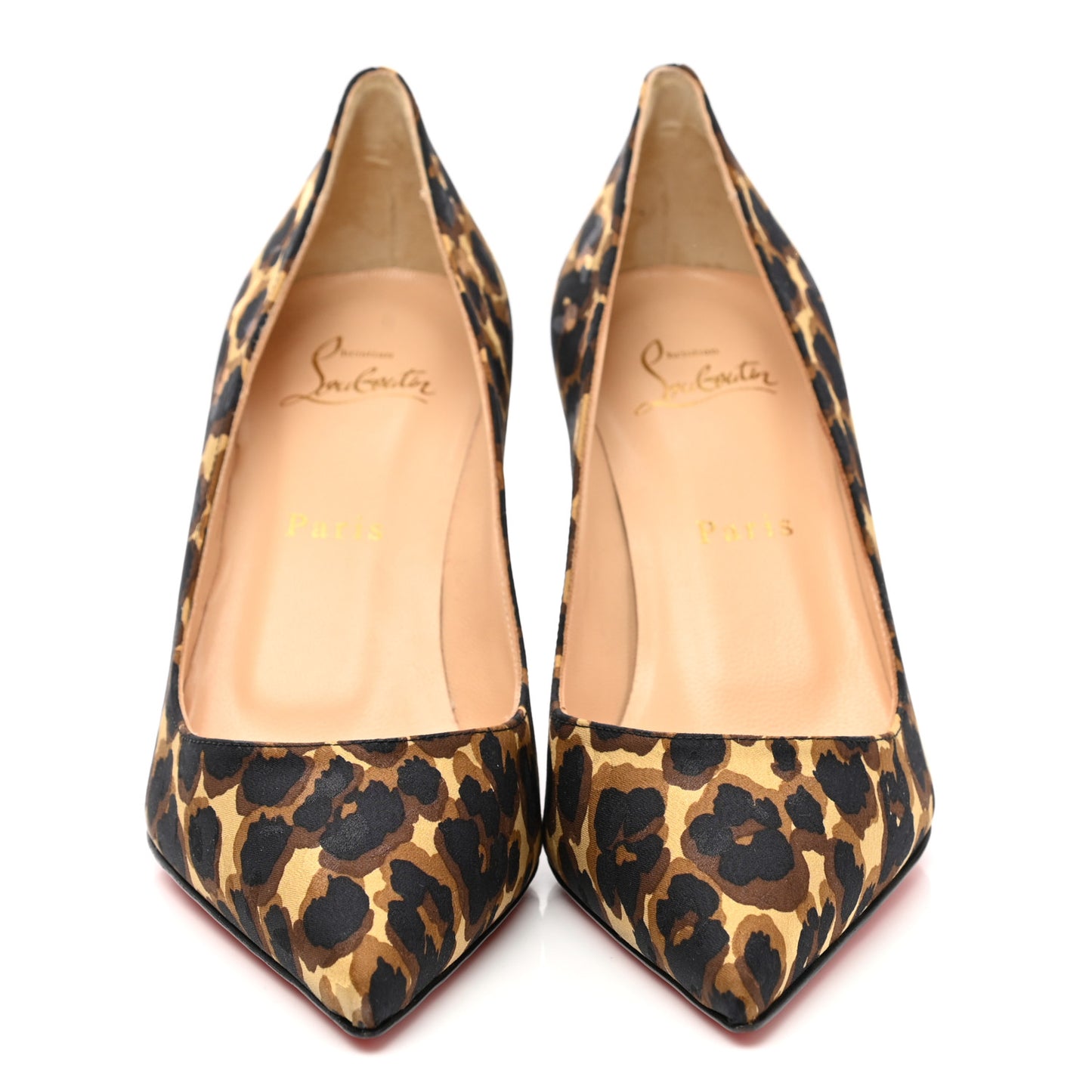 Nappa Silk Leopard Clare 80 Pumps 37 Marron