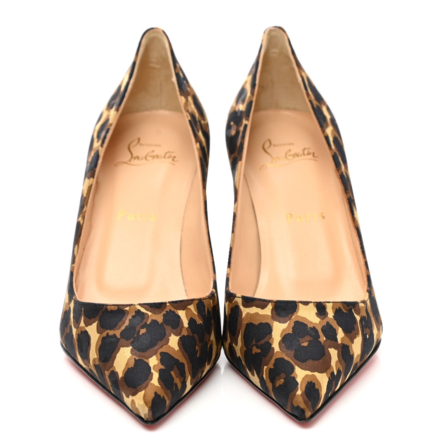 Christian Louboutin Nappa Silk Leopard Clare 80 Pumps 37 Marron 2 of 8