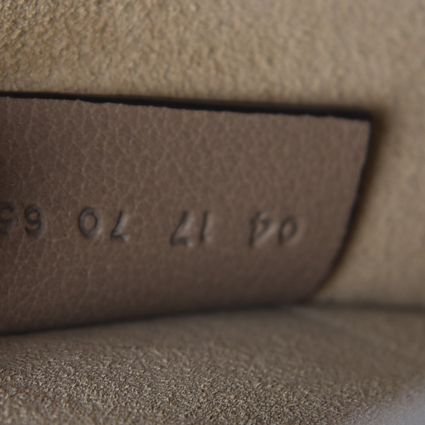 Calfskin Suede Small Nile Bracelet Bag Motty Grey