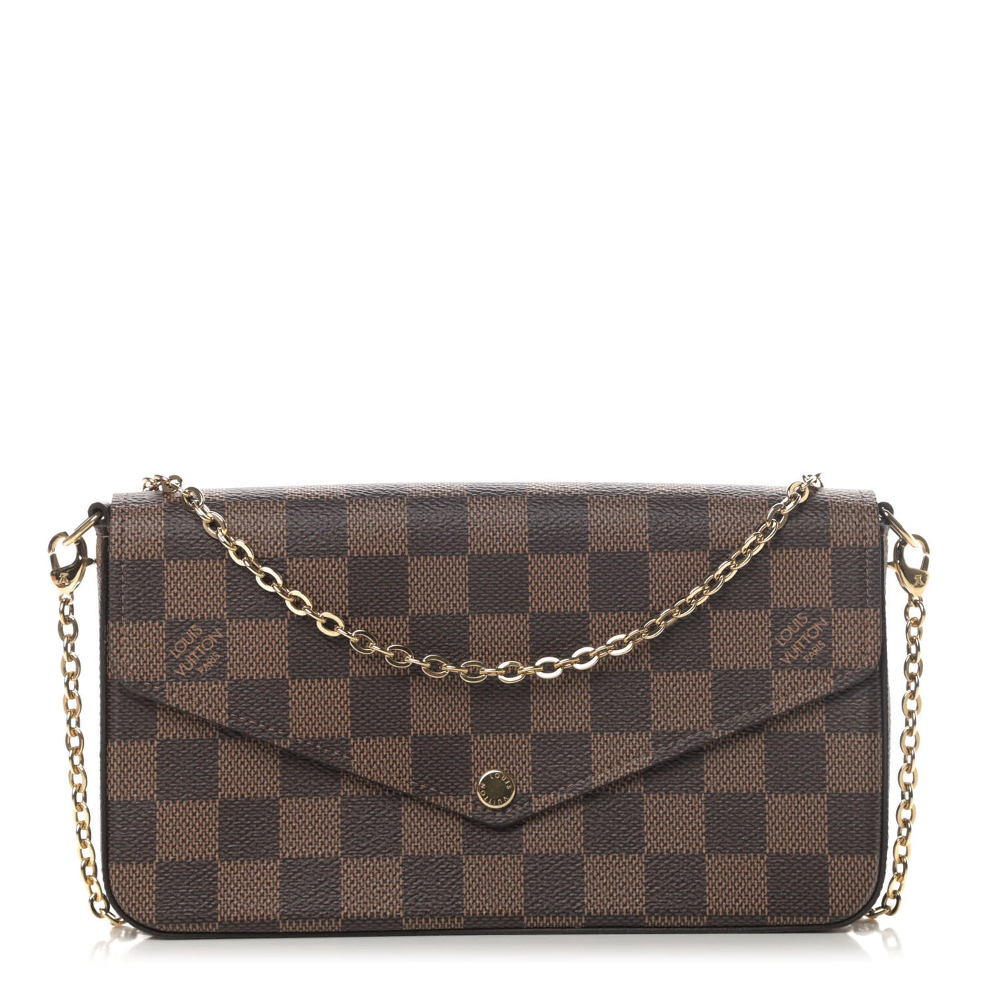 Damier Ebene Pochette Felicie Chain Wallet
