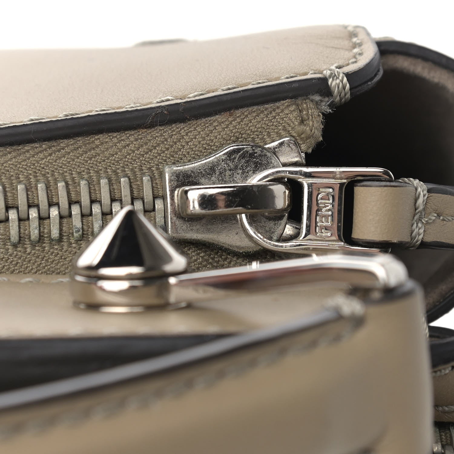 Fendi Vitello Baltico Dolce DotCom Satchel Tortora Papavero 11 of 14