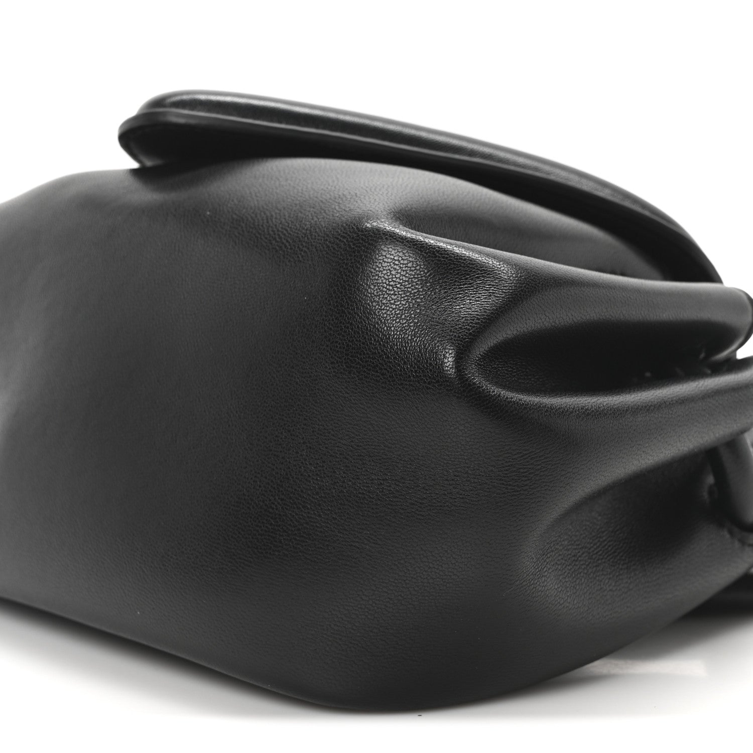 Bottega Veneta Lambskin Small Beak Triangle Flap Shoulder Bag Black 9 of 9