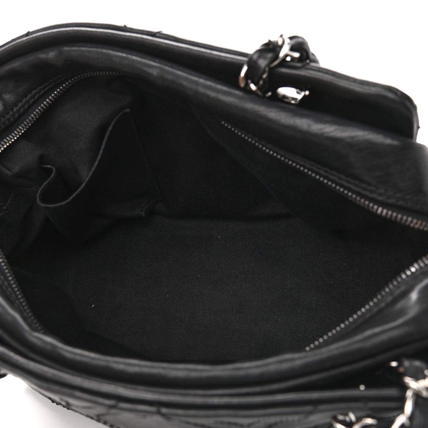 Calfskin Small Diamond Stitch Tote Black