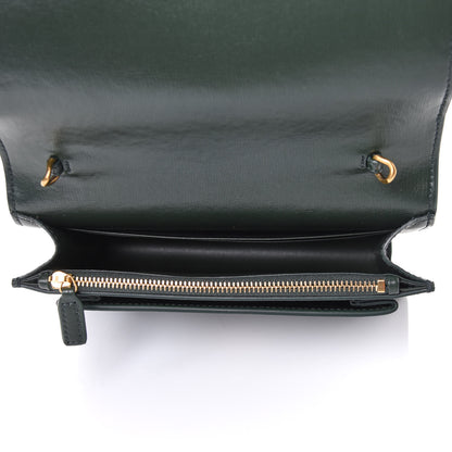Saint Laurent Calfskin Monogram Sunset Chain Wallet Green 4 of 4
